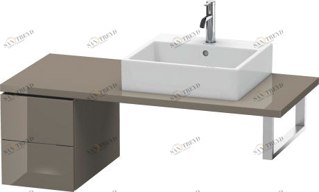 LC583508989 L-Cube Шкафчик для консоли Фланелево-серый глянцевый лак Duravit