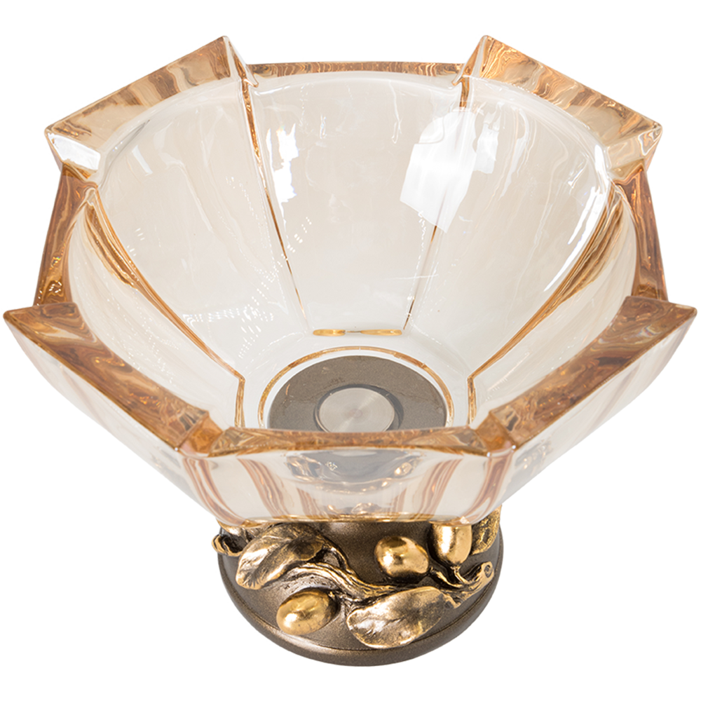 52102+52104 Фруктовница и ваза Oliva Branch Gold Бронза BOGACHO  - Вид №8