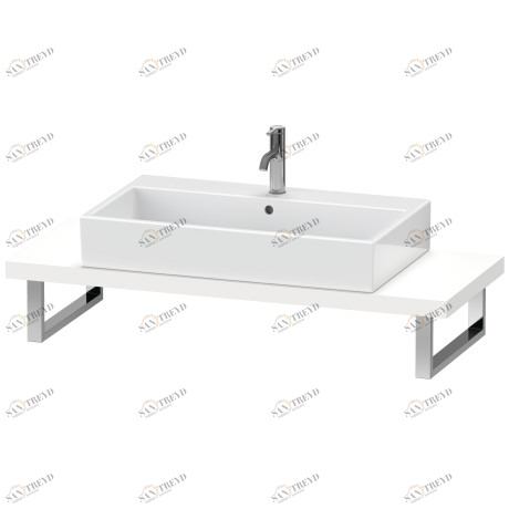 BR100C01818 Brioso Консоль для накладной и встраиваемой сверху раковины компакт Белый матовый, декор Duravit
