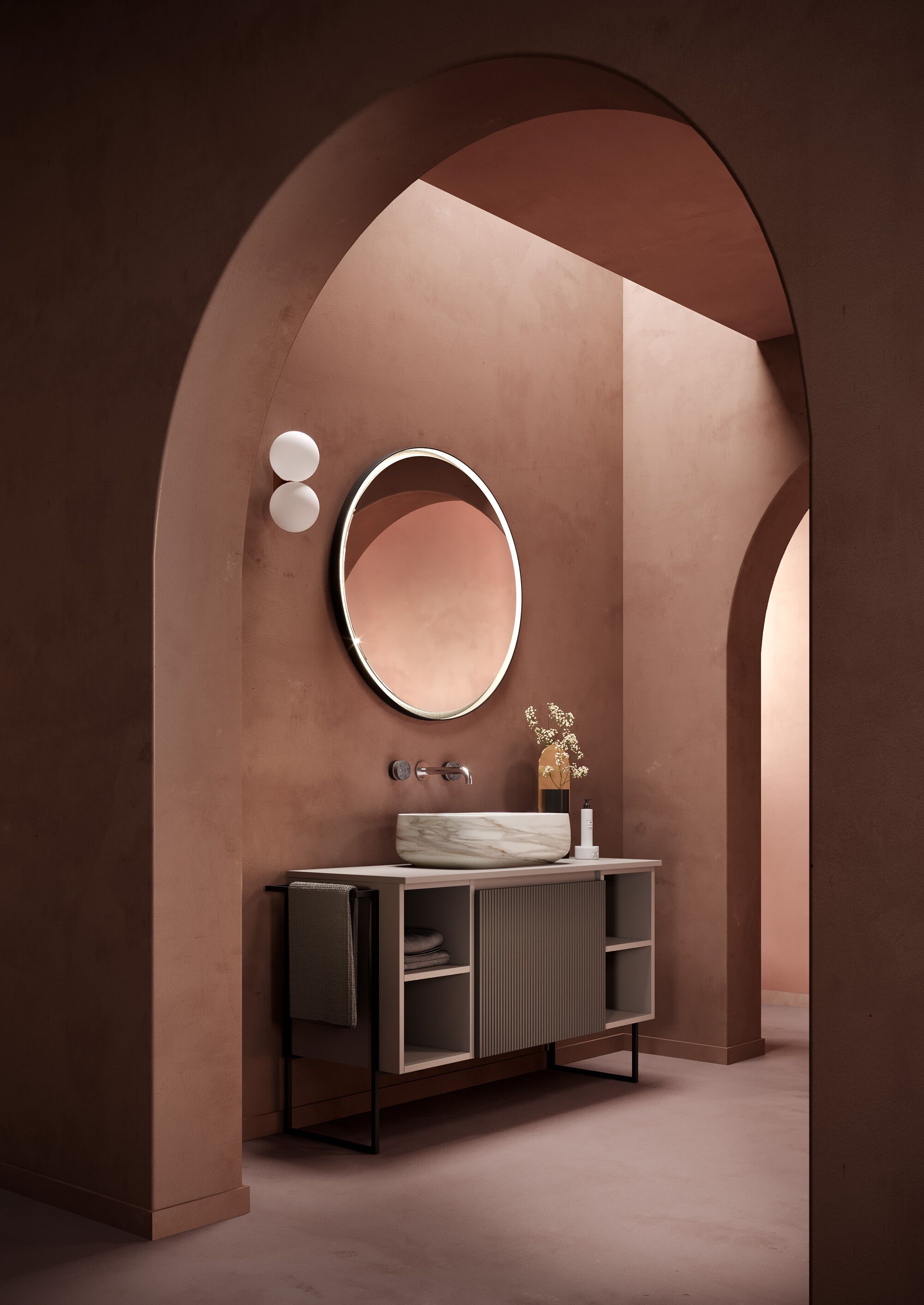 Деревянный секционный напольный умывальник с ящиками ArtCeram Relax ARCH-00031691 - Вид №2