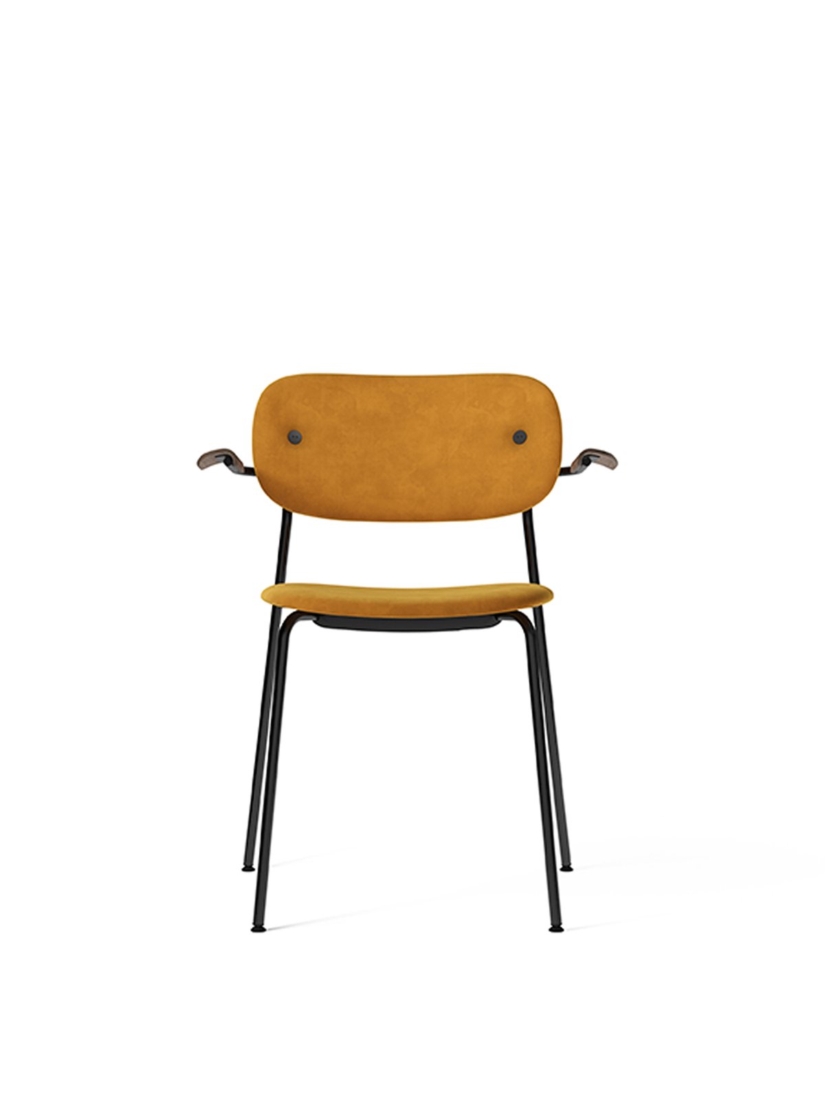 1115004-011H00ZZ MENU Обеденный стул, полностью обитый, с подлокотником, черный Темный мореный дуб | Дакар - 0842  - Вид №13