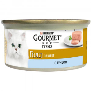 Т00007737 Корм для кошек Gold паштет тунец банка 85г Gourmet