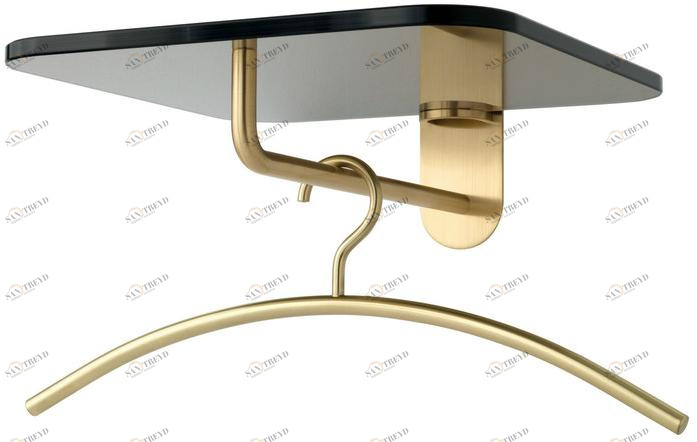 Schönbuch Настенная латунная вешалка для верхней одежды со стеклянной полкой  0933.102.101 Schonbuch 