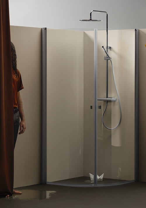 1450400 Душевой Уголок Igloo Pro Round 80X80 Hafa Прозрачный  - Вид №3