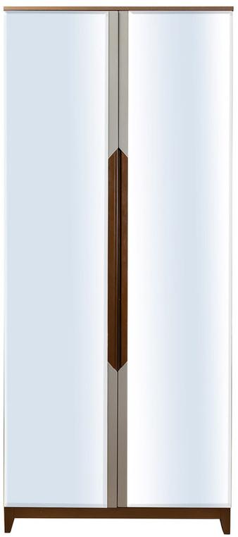 1414 Шкаф двухстворчатый с зеркалами Сканди Грей R-HOME 4009262h_Грей - Вид №1
