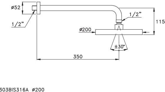 RUBINETTERIE STELLA Душевая лейка с держателем sun-id-1425094 - Вид №1