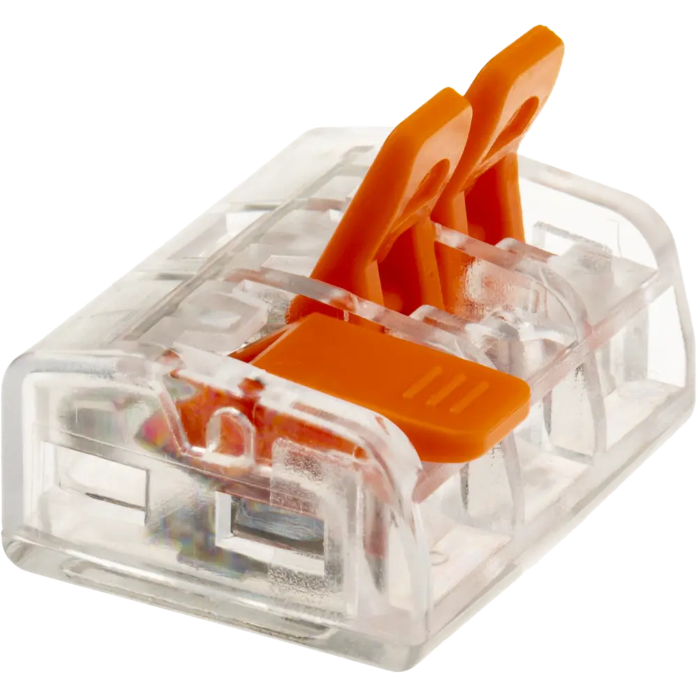 84746784 Клеммы соединительные монтажные с рычажком Duwi СМК 223-413 3-проводные 4мм² прозрачные 50 шт 26716 4 STLM-1106616  - Вид №2