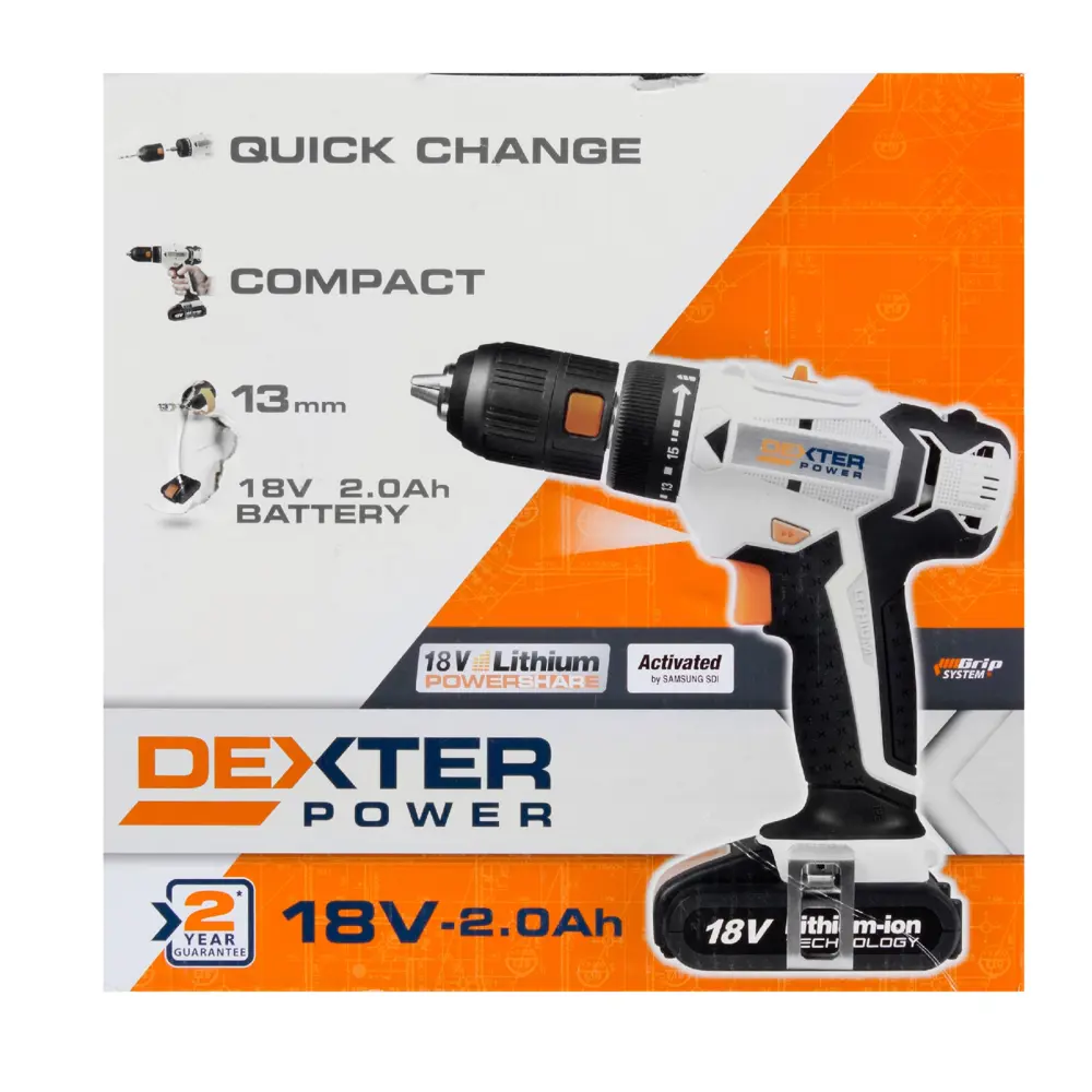 Шуруповерт Dexter, Li-ion 18 В, 2 Ач 15549477 STLM-2185061 DEXTER POWER  - Вид №4
