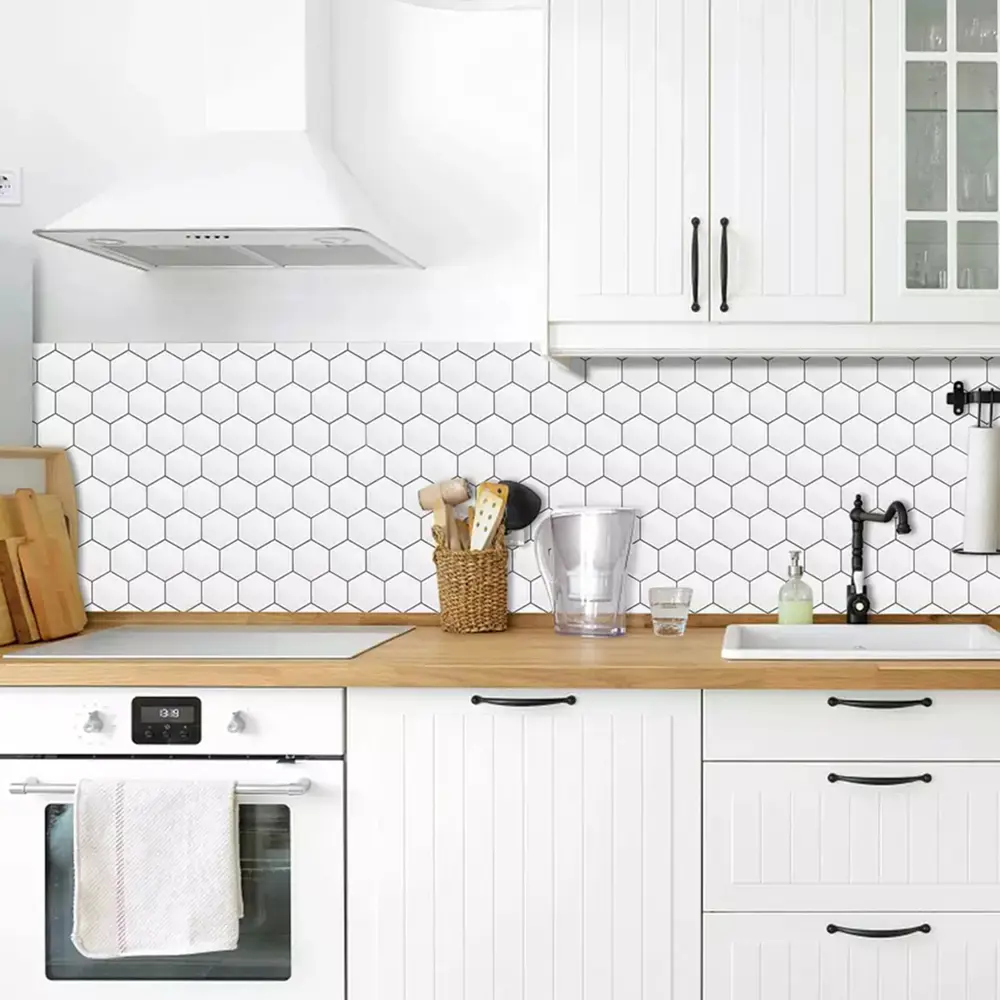 Santreyd Сотовые панели ПВХ молочные 300×300 мм - самоклеящаяся мозаика для стен 89379612 STLM-1457160 - Вид №3