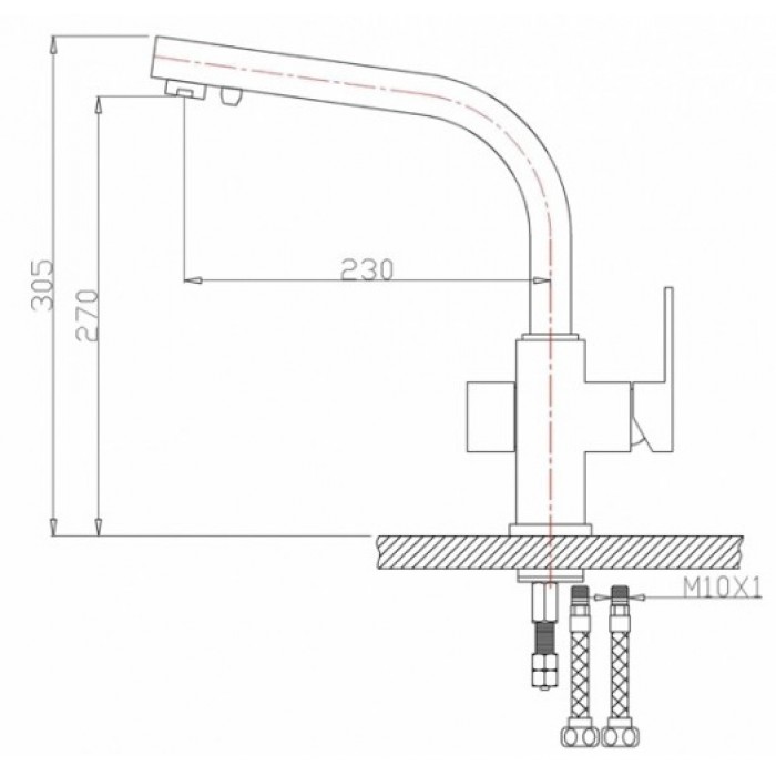 Zorg ZR 311 YF White Смеситель для кухни Zorg 305х230 мм  - Вид №2
