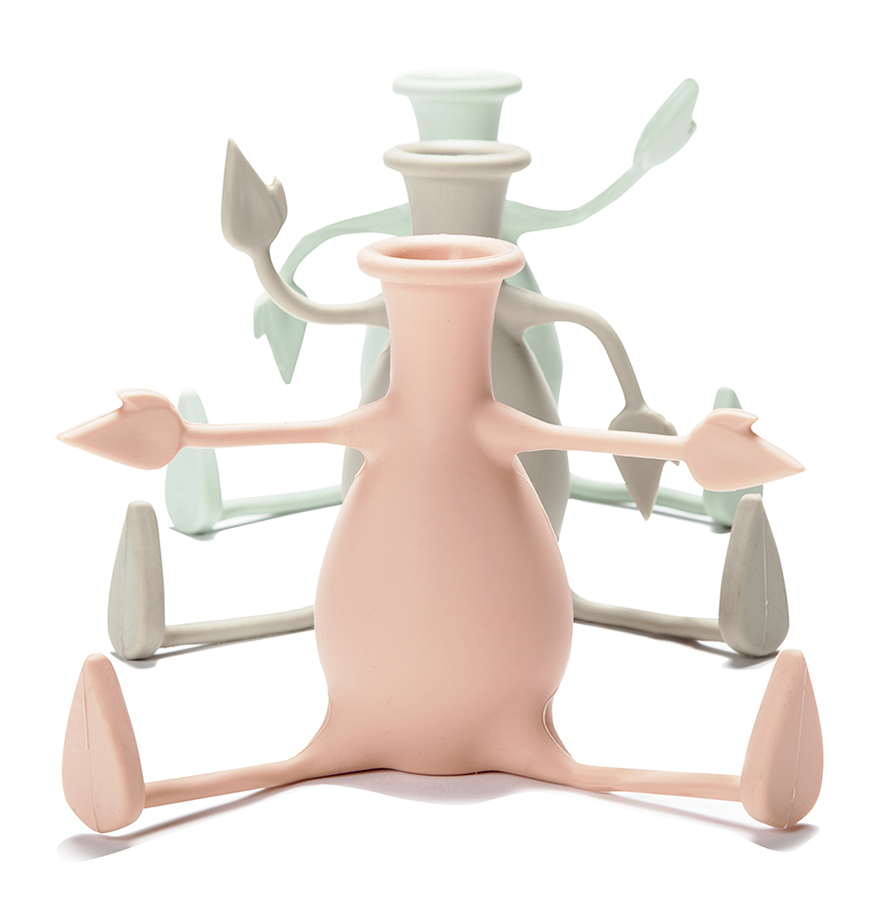 PE555 Ваза для цветов с гибкими ручками florino мятная Peleg Design  - Вид №3