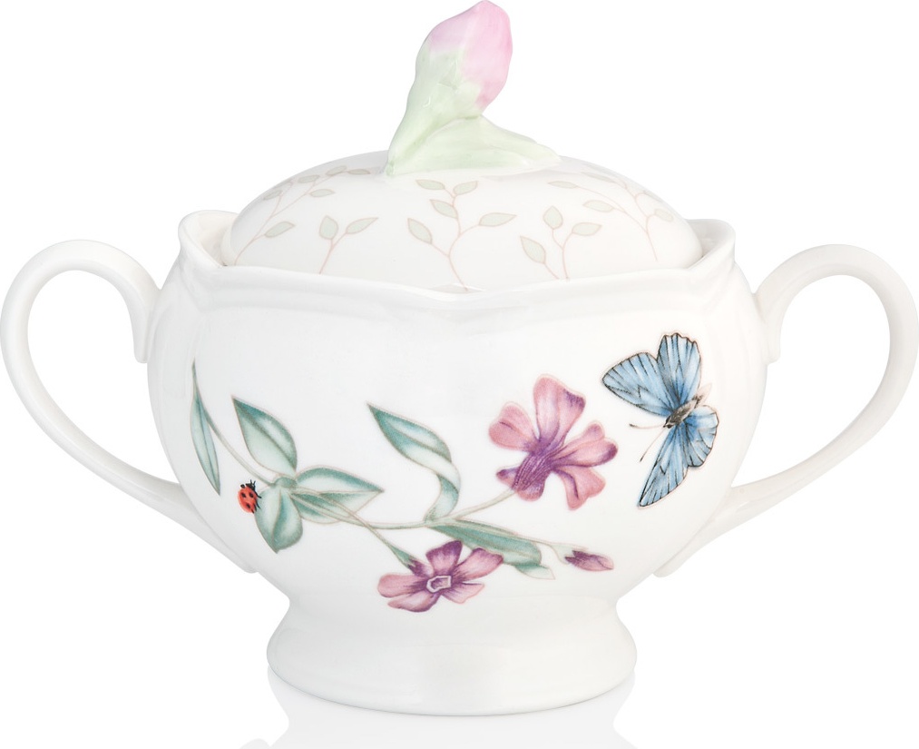 10524879 Lenox Сахарница Lenox "Бабочки на лугу" 11,5см Фарфор 