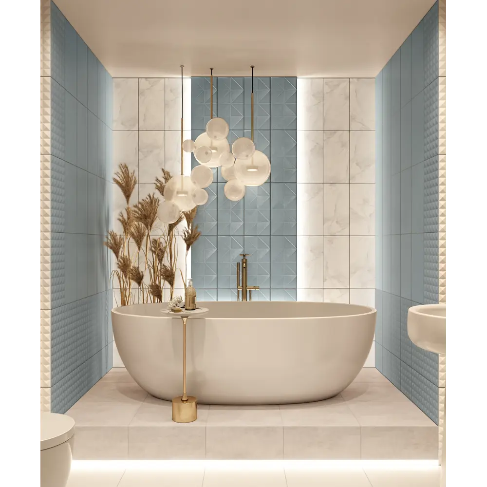 Декор настенный Culto Asana Denim Rain 20x40 см цвет синий STLM-2130292 - Вид №4