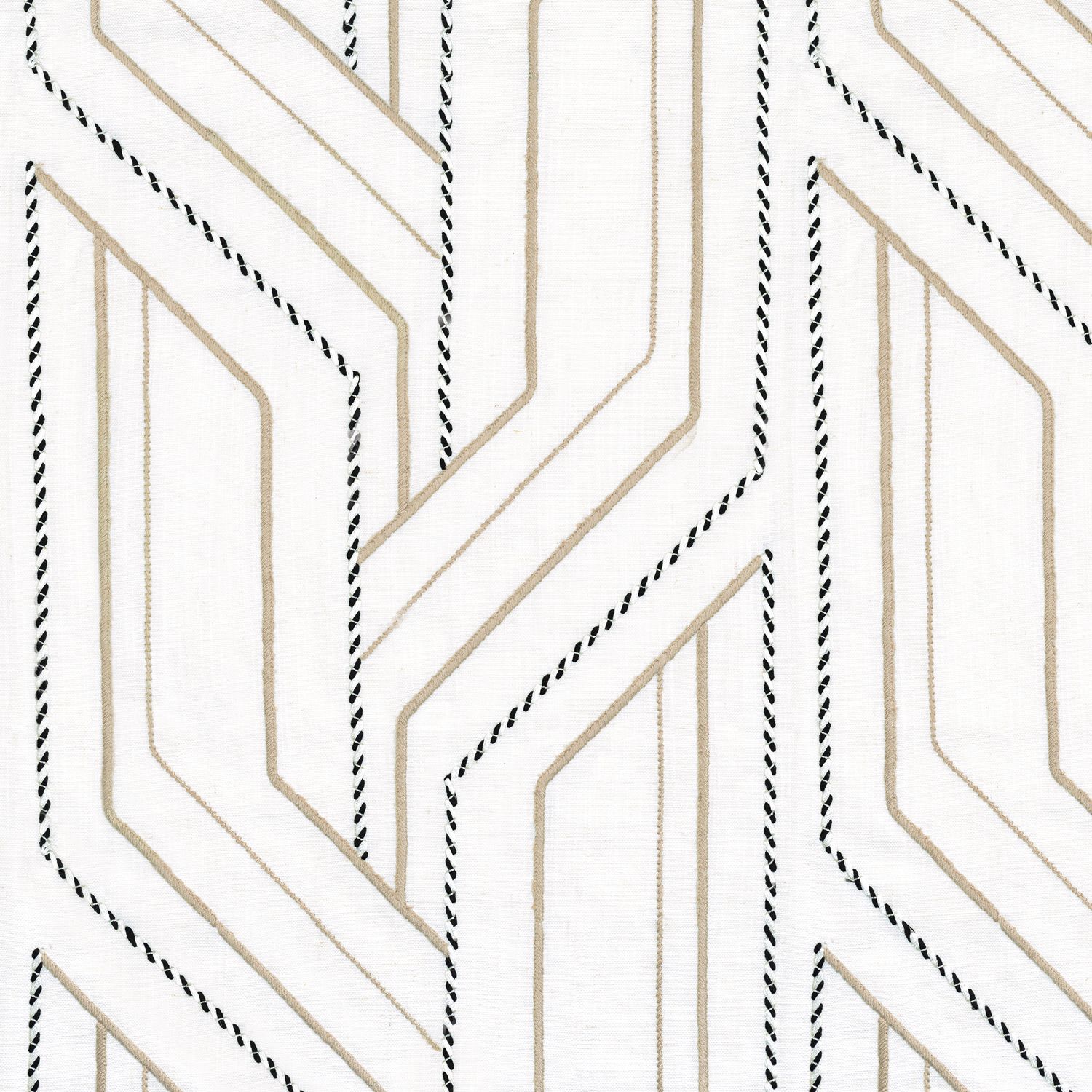 Вышитая ткань с графическим рисунком Casamance Valvidia ARCH-00087103 - Вид №6