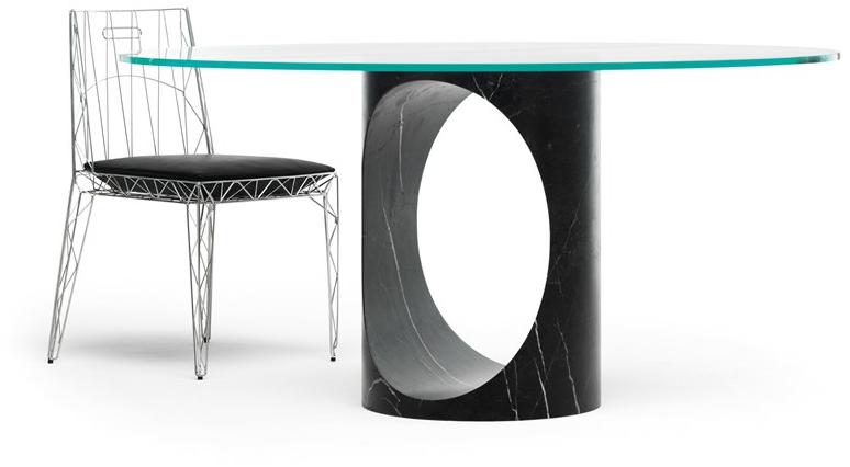 EPÒNIMO Круглый мраморный стол и стеклянная столешница Roll Rl001 - Вид №2