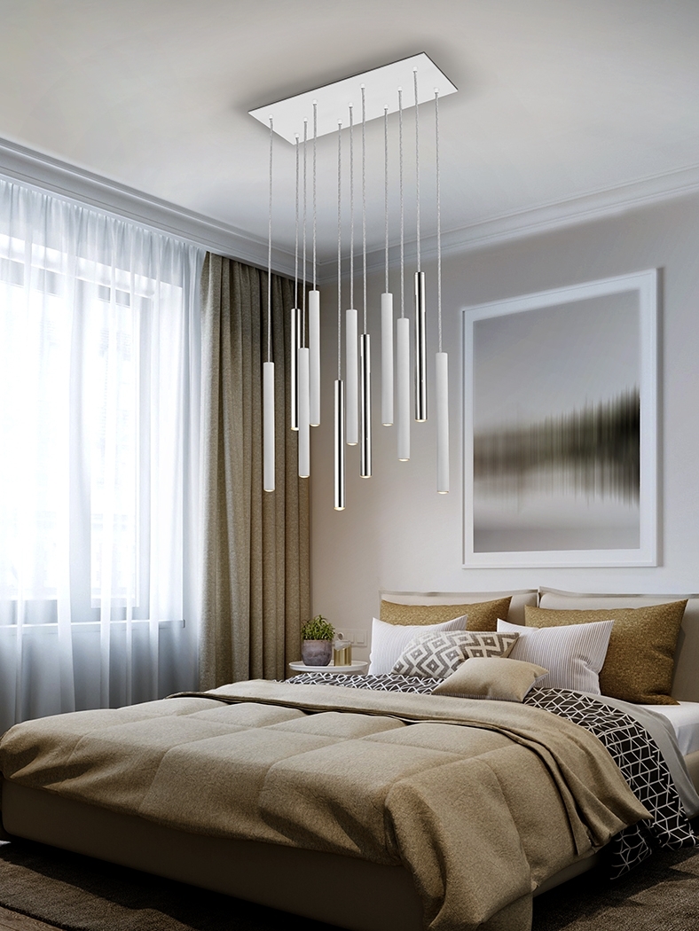 085361 Подвесной светильник 11L белый/хром DIM Schuller Varas  - Вид №1