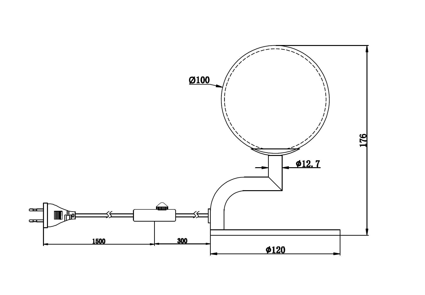 Настольная лампа из металла и опала Pholc Mobil ARCH-00033424 - Вид №6