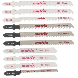 Набор пилок для лобзика универсальных Matrix T-SET1001, 10 шт. 84865387 STLM-2013487