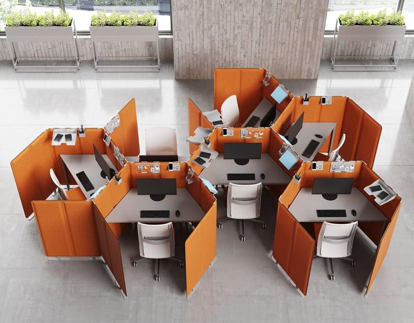 Steelbox by Metalway Звукопоглощающая перегородка для офиса из trevira® cs Zen sun-id-1453682 - Вид №15