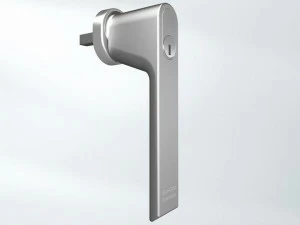 Schüco Оконная ручка алюминиевая антибактериальная с замком на розетке