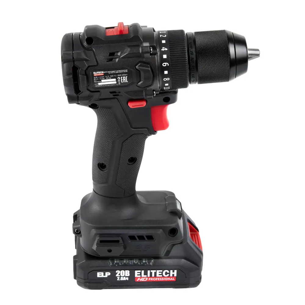 Аккумуляторная дрель-шуруповерт ELITECH HD CD20SL2 с двумя батареями 89391479 STLM-1541489 - Вид №6