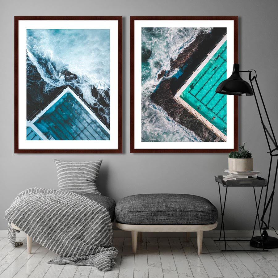 Арт-фотография в деревянной раме 78,5х100 см Bondi Beach, Australia, No 1 КАРТИНЫ В КВАРТИРУ  264818 Белый;голубой;разноцветный  - Вид №3