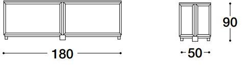 VOLPI Прямоугольная деревянная консоль с полками Luigi volpi Lv-28004 - Вид №2