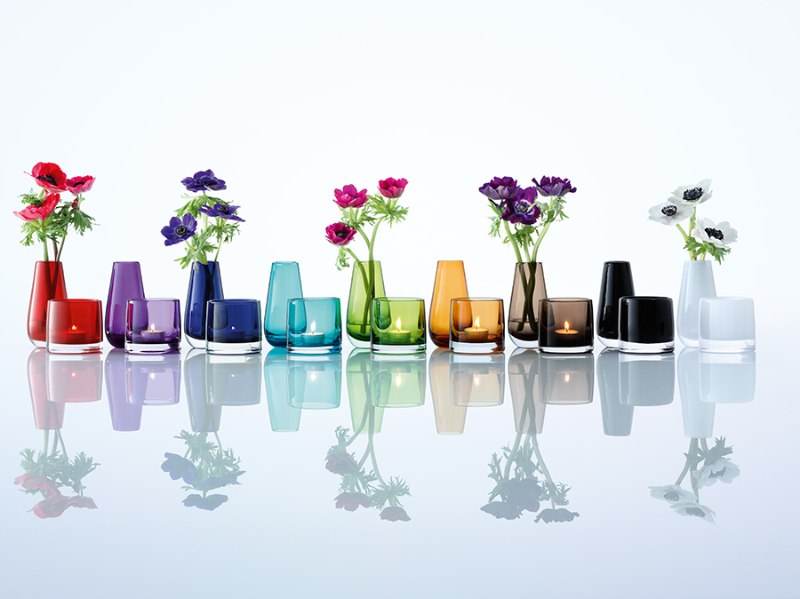 Ваза стеклянная в форме бутона зеленая 14 см Flower Colour LSA INTERNATIONAL - 253429 Зеленый  - Вид №2