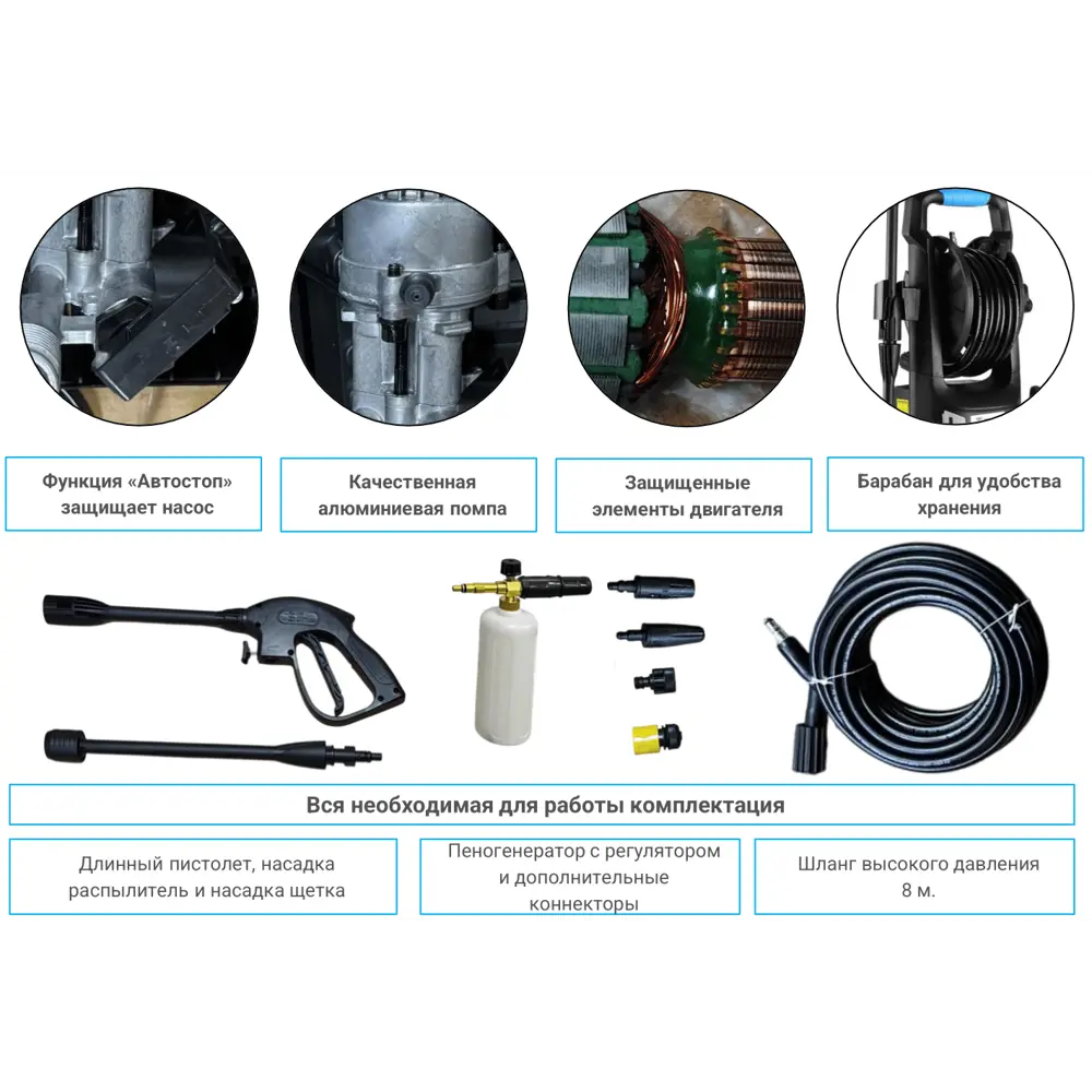 Мойка высокого давления DEKO DKCW210 PRO с давлением 210 бар 89410826 STLM-1570517 - Вид №2