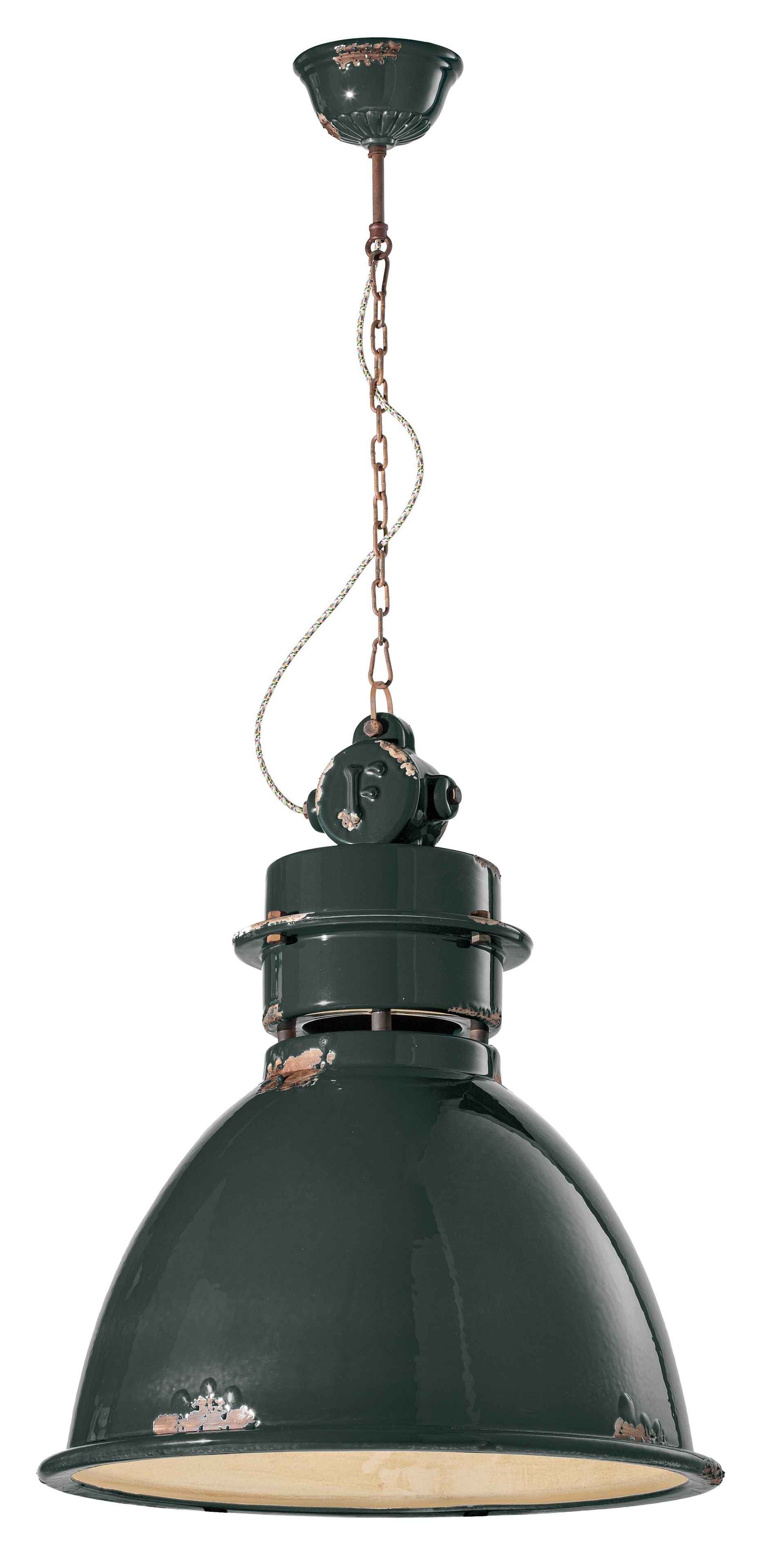 Керамический подвесной светильник в деревенском стиле FERROLUCE Industrial ARCH-00017235 - Вид №1