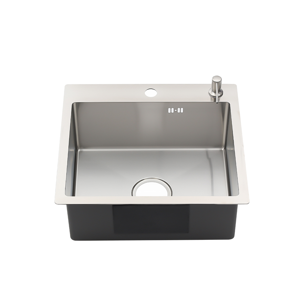 Мойка R5045H MELANA ProfLine 3,0/200 САТИН врезная прямоугольная в комплекте с дозатором MLN-R5045H+дозатор - Вид №1