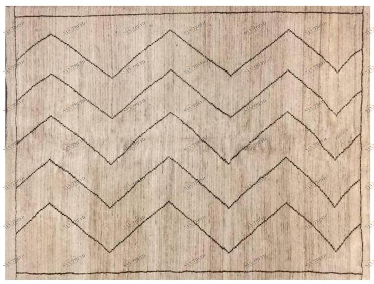 Arte di tappeti Ковер ручной работы из шерсти с геометрическими мотивами Tappeti berberi sun-id-1352315