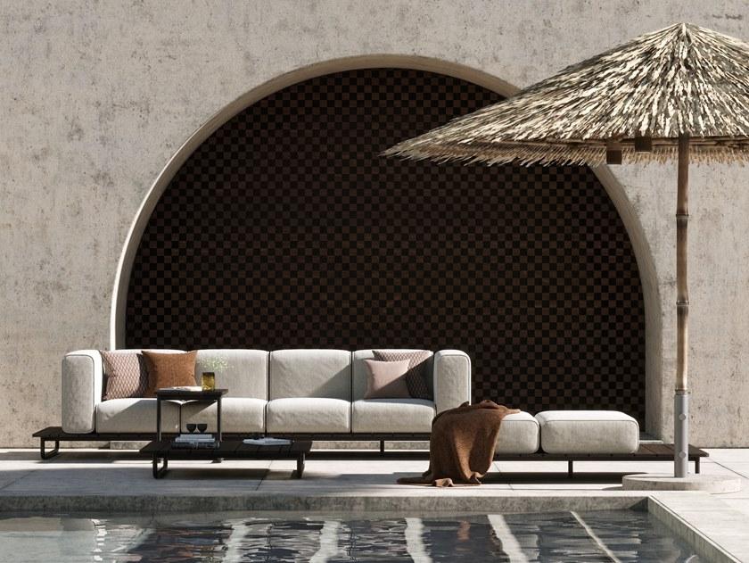 Domkapa Прямоугольный садовый пуф из ткани Copacabana sun-id-1395050 - Вид №4