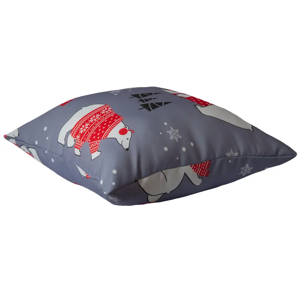 Подушка Seasons Белые медведи 40x40 см цвет серо-синий 85435159 STLM-2043259  - Вид №3