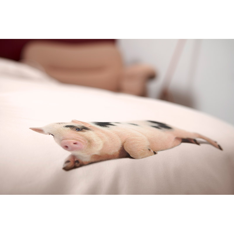 Комплект постельного белья "Поросенок розовый" 200 х 220 см SNURK MISSPEGGYPINK200X220 - Вид №4