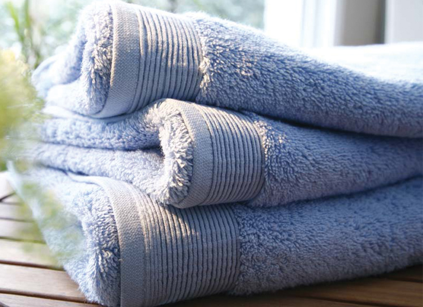 TOW_UNI_BLEU_150 Полотенце 100/150 bleuet голубой хлопок 600гр/м3 Blanc des Vosges Santreyd 