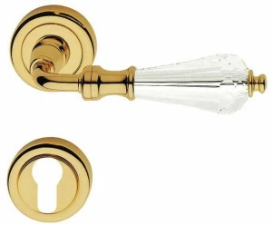 LINEA CALI' Ручка из хромированной латуни с кристаллами swarovski® на розе с замком Veronica