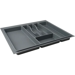 Лоток для столовых приборов Konsensa с 5 отсеками, серый 89396113