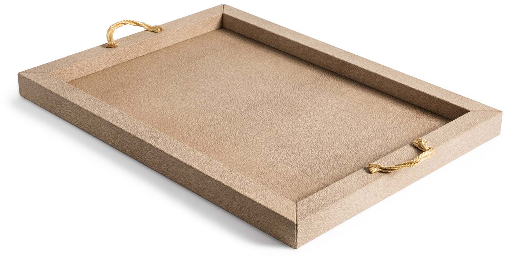 Талия Поднос - 40,5X40,5 см / металл-отделка_золото / ари-кожа_темно-серый