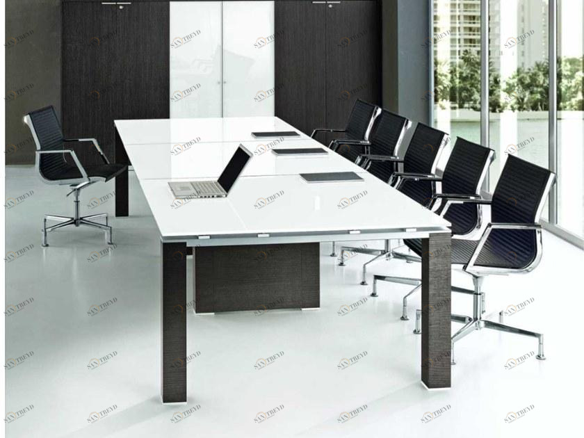 Bralco Прямоугольный стол для переговоров из закаленного стекла Jet sun-id-1461553