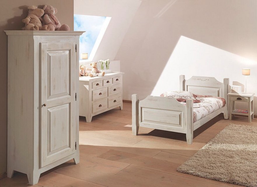 Комод белый состаренный с 5 ящиками 26 Solea VAVI КОМОД SOLEA 132566 Белый  - Вид №3