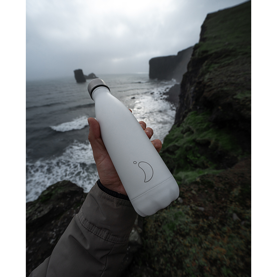 B750MOWHT Термос monochrome, 750 мл, белый Chilly's Bottles  - Вид №1
