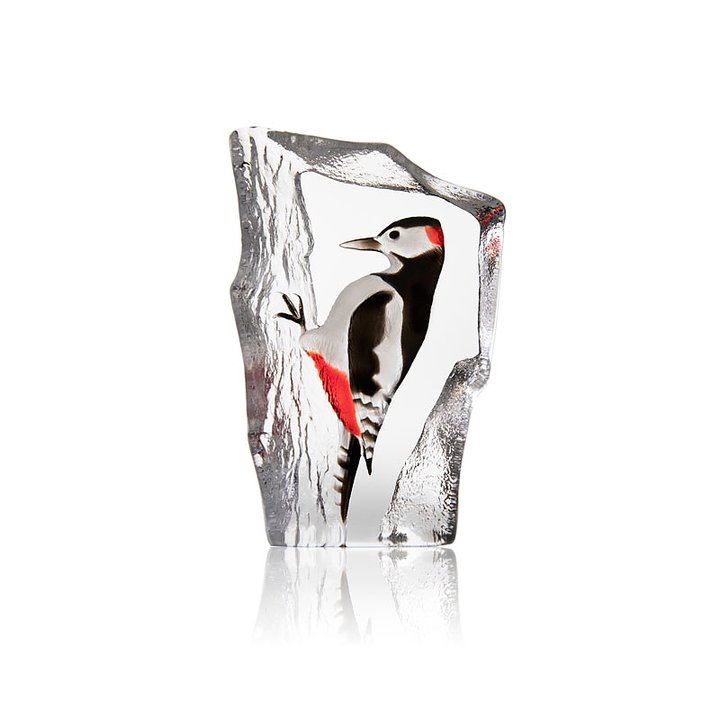 34282 Скульптура "Дятел", красная/чёрная/белая, 125/195 мм. Maleras 