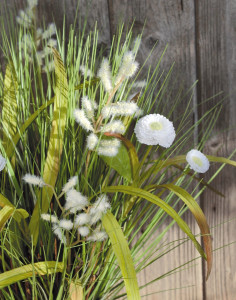 4723 778 a3 Пучок искусственной травы с ромашками, 65 см, бежево-белый H-andreas