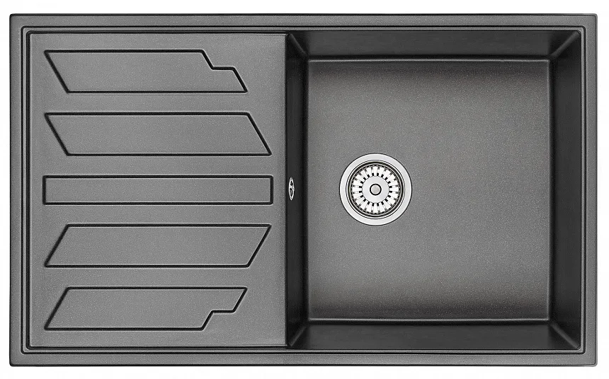 8601, ЧЁРНЫЙ, кухонная мойка, кварц