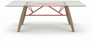 Huppé Прямоугольный стол из дерева и стекла Connection 6087/88/89/90v