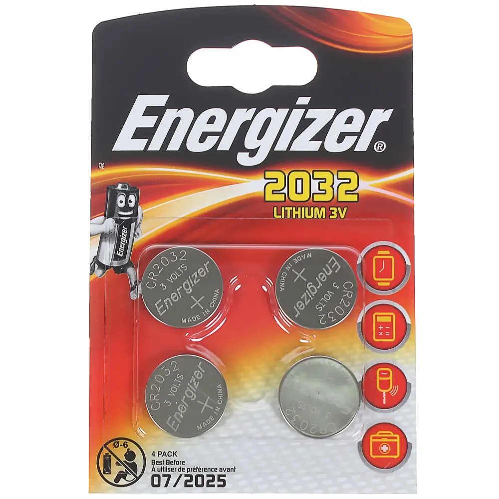 батарейка литиевая CR2032 Lithium BP4 ENERGIZER STLM-2013443