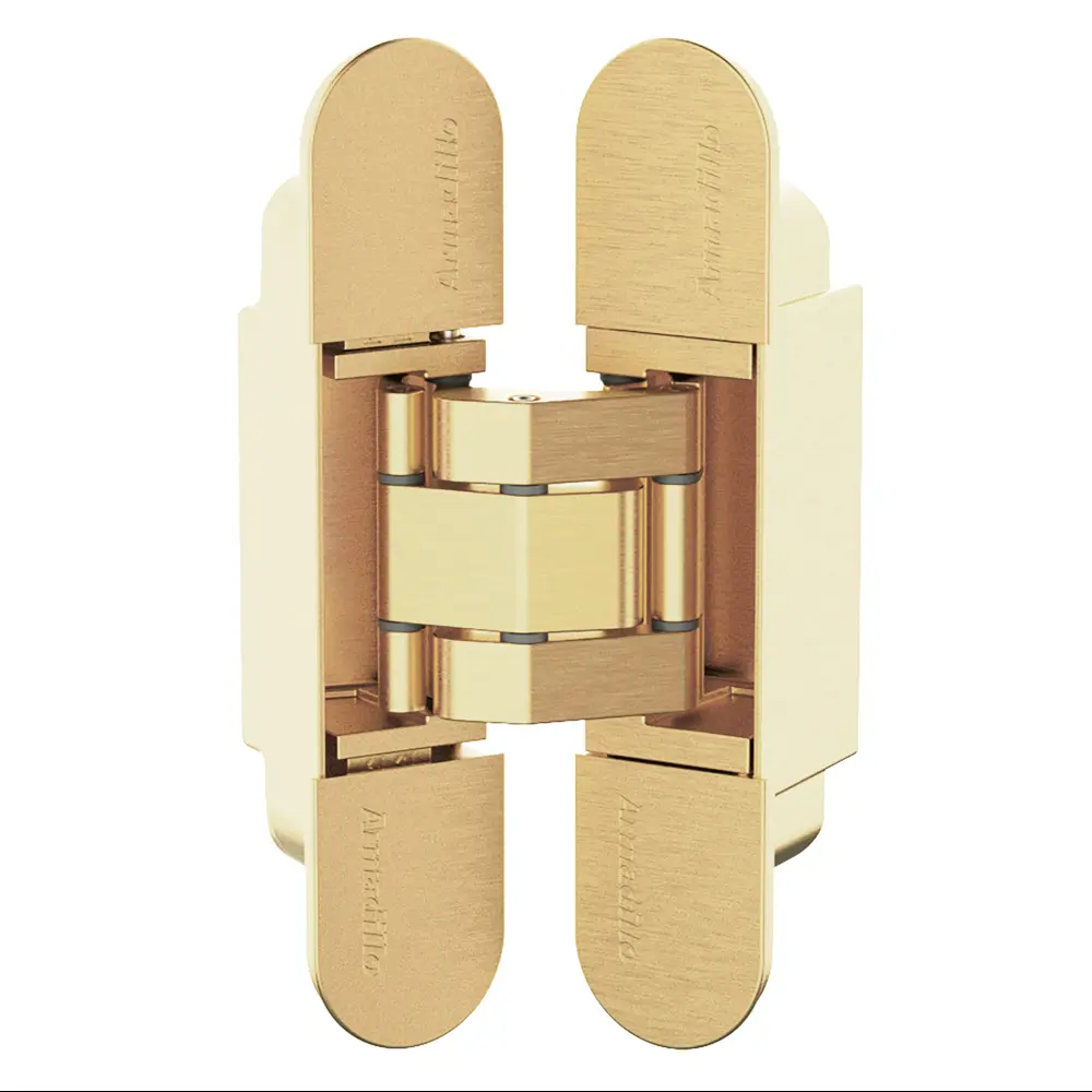 Скрытая петля дверная U3D3000 115x23x26 мм ЦАМ цвет золото ARMADILLO STLM-2107150