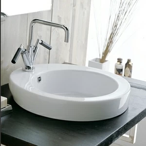 8016A Накладная раковина под столешницу  овальная Scarabeo Ceramiche