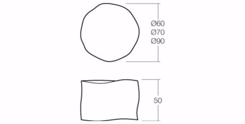Chaarme Letti Круглый льняной пуф sun-id-1507848 - Вид №1